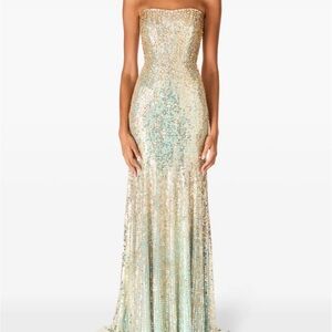 Strapless Sequin Gown